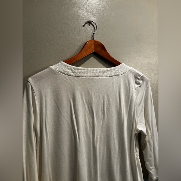 Adrianna Papell Asymmetrical Cream Blouse neutral basic minimalist
Textured - Picture 8 of 10